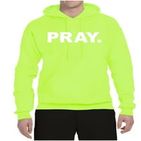 Див Боби се моли. Вдъхновяваща християнски униза графичен суичър с качулка, безопасно зелено, среден