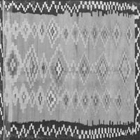 Ahgly Company Indoor Round Ориенталски сиви традиционни килими, 8 'кръг