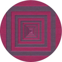 Ahgly Company Indoor Square Marketed Raspberry Red Area Rugs, 3 'квадрат