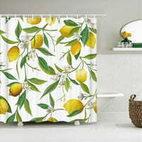 Тропичен пресен плодов душ завеса баня водоустойчив полиестер лимонов ананас 3D завеси за печат за душ баня