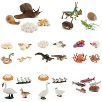 YOONE Model Toy Simulation Животни дизайн Ранна образователна пластмасова програма за растеж на пластмаса Miniature F