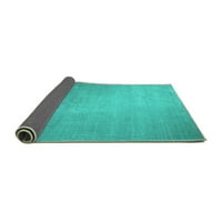 Ahgly Company Indoor Rectangle Oriental Turquoise Blue Industrial Area Rugs, 7 '10'