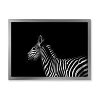 Дизайнарт 'страничен изглед на зебра в бяло и черно'