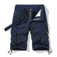 Мъжки товарни панталони нов клирънс мъже небрежни камуфлажни бутон с цип джобове подрязани товари