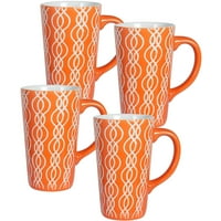 Пфалцграф студио комплект от четири седемнадесет оранжеви уа резистентни Чаши