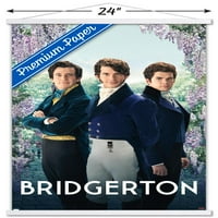 Netfli Bridgerton - Стенски плакат на господа с дървена магнитна рамка, 22.375 34