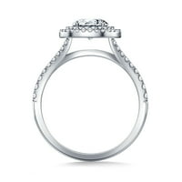 2. CTS Moissanite годежен пръстен за жени, кръгъл изрязан VVS Moissanite пръстен, годеж