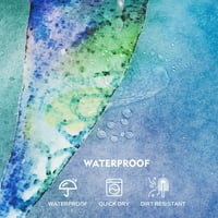 Воден цвят лист лист душ завеса растение Проста фона на фона на преграда Екран водоустойчив полиестер тъкан с куки миещи се
