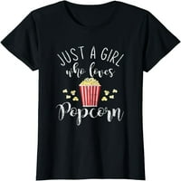 Любител на киното закуска фен жени момичета деца подарък тениска за пуканки