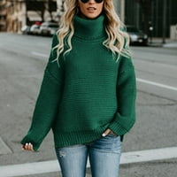 Плюс размер пуловер за костенурка за жени есента и зимата твърд цвят свободен хлабав шиен костенурка мъже риза пулове за жени леки пуловер с пуловер