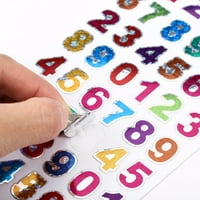 Стикери с букви и номера, обели и залепете малки букви скрапбукинг за деца възрастни, лепилни цветни букви
