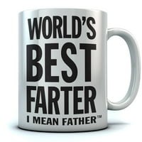Най-добрият пръдня в света имам предвид баща кафе чаша Смешно Татко чаша Ден на бащата Чаши подаръци от деца Син Татко кафе чаша