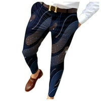 Просвежен дезестен новост панталони за мъже ежедневни тънки панталони модни панталони с цип от средна талия с джобове мъжки панталони от панталони