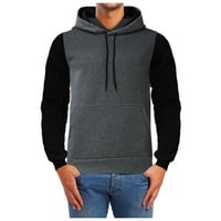 Kpoplk Men's Pullover Hoodie Sweatshirt Meens Workout Running Rishes Hoodie Long Grey Grey, XXL
