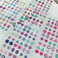 Листове детски стерео стикер за нокти Направи си цвят диамантен паста за боядисване на паста за декорация на ноктите