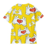 Мики Маус отпечатани тениски с къс ръкав малко дете и младежи, маки на Мики Маус, ежедневни върхове на ризата