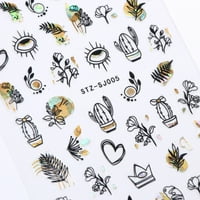 Fridja каишка лепилни стикери за нокти Смесени стикери за нокти на ноктите на ноктите деликатни декоративни стикери