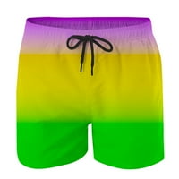 Gradient от печатни мъжки мъжки плаж тънки годни еластични талии спортни фитнес шорти с джобове плажни панталони