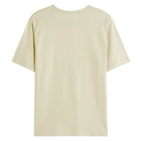 Мъже тениски мъжки лято L триъгълник щампа блуза с къси ръкави кръгли върхове за врата