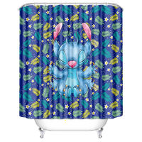Lilo Stitch Purtain Bather, винтидж завеси за баня душ водоустойчив за празници декор за дома с кука 180*