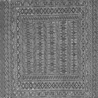 Ahgly Company Indoor Square Southwestern Grey Country Area Rugs, 6 'квадрат