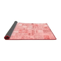 Ahgly Company Indoor Rectangle Packwork Червена преходна площ килими, 8 '10'