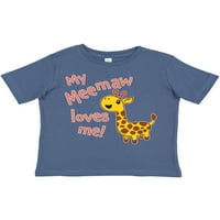 Inktastic My Meemaw ме обича- сладък жираф подарък за малко дете или тениска за момиче