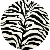 Флорида Елеонора Животни ивици за животни, килимче, слонова кост, 5 '5' кръг