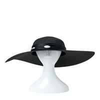Лъжичка Възрастен женски слама шапка за слънце с шал подстригване