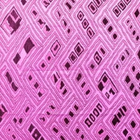 Ahgly Company Indoor Rectangle Abstract Pink Modern Area Rugs, 8 '12'