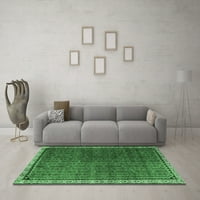 Ahgly Company Indoor Round Персийски изумруден зелени традиционни килими, 6 'кръг