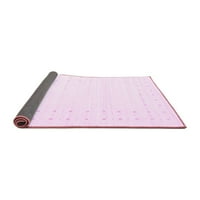 Ahgly Company Indoor Rectangle Solid Pink Modern Area Rugs, 2 '5'