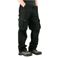 Мъжки карго панталони редовен годни еластичността тънък Мулти-джобни панталони спортни пълни панталони работни панталони градски мъжки облекла