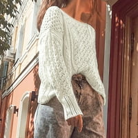 Пуловери за жени домашни празници на открито модни дамски пуловери Бежови размери m
