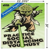 Star Wars: Saga - Yoda Social Distancing Wall Poster, 22.375 34