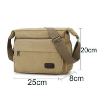 Небрежни мъжки платно чанта за рамо мъже чанти за пратеници прости малка чанта за пътуване кръстосана чанта, каки