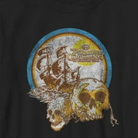 Карибските пирати на момчетата: на непознати прили за затруднено лого на черепа Графичен тройник Черно малък