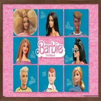 Mattel Barbie: The Movie - Hi Grid Wall Poster, 14.725 22.375 рамки