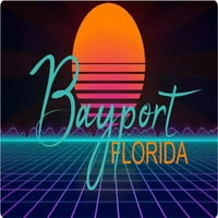 Bayport Florida Vinyl Decal Stiker Retro Neon Design