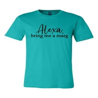 Alexa ми донесе тениска за фланелка с къс ръкав на Марг