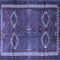 Ahgly Company Indoor Rectangle Persian Blue Traditional Area Rugs, 7 '10'