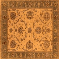 Ahgly Company Indoor Square Oriental Orange Industrial Area Rugs, 7 'квадрат