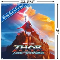 Marvel Thor: Любов и гръм - Могъщ Тор един плакат за стена, 22.375 34