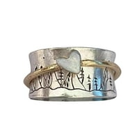 Heiheiup Персонализиран пръстен Вдъхновение Пръстен планински бижута планински пръстен Акрилни пръстени за жени