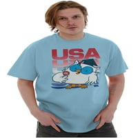 Тутси г-н бухал патриотични САЩ Америка графични тениски тениски Бриско брандове х