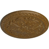 Екена Милуърк 7 8 од 5 8 п Емервил таван медальон, ръчно рисуван Смоуки Топаз пращене