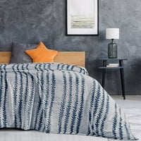 Комплект одеяла от руно дишащи супер меки хвърляния Леки топло хвърляне на декор Farmhouse Bed Blue 80*