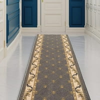 Потребителски размер коридор бегач килим сив цвят или широк Изберете си дължина нехлъзгава гумена подложка пергола френски дизайн