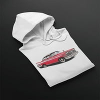 Винтидж червена кола качулка мъже -Маг от Shutterstock, мъжки 3x -голям