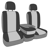 Caltrend Front Split Bench O.E. Капаци на седалката на велур за 2015- Ford F-- FD477-02RA Red Classic и подстригване и подстригване